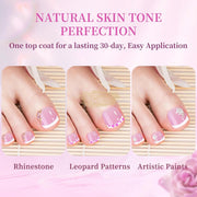 120pcs French Press On Toenails Soft Gel Tips Press On Toenails