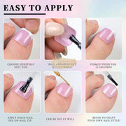 120pcs French Press On Toenails Soft Gel Tips With Design on Glue | Full Cover Press On Toenails