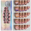 120pcs French Press On Toenails Soft Gel Tips With Design on Glue | Full Cover Press On Toenails