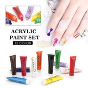 Oumaxi Acrylic Paint Set For Nail Art | High Definition Pigment Color Accessories