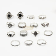 15pcs Bohemian Ring Set Fashion Jewelry