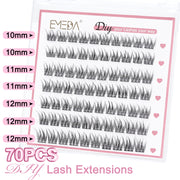 EMEDA DIY Fishtail Lashes | 7 Rows | 10-12mm | 70 pcs