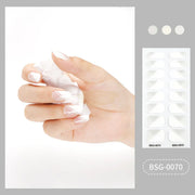 16pcs BSG-0070 Semi-Cured Gel Nail Strips Gel Nail Wraps