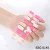 16pcs BSG-0145 Semi-Cured Gel Nail Strips Gel Nail Wraps
