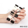16pcs BSG-0152 Semi-Cured Gel Nail Strips Gel Nail Wraps