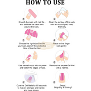 16pcs BSG-0154 Semi-Cured Gel Nail Strips Gel Nail Wraps