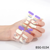 16pcs BSG-0154 Semi-Cured Gel Nail Strips Gel Nail Wraps