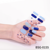 16pcs BSG-0155 Semi-Cured Gel Nail Strips Gel Nail Wraps