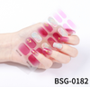 16pcs BSG-0182 Semi-Cured Gel Nail Strips Gel Nail Wraps