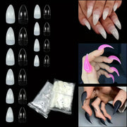 Eagle Claw Curved Stiletto Nail Tips 500 pcs | Natural