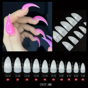 Eagle Claw Curved Stiletto Nail Tips 500 pcs | Natural