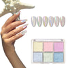 6 Colors Magic Aurora Nail Powder with 3 Applicators | 001