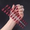 30pcs Glossy Coffin Gradient Press On Nails with UV Gel | C22K-10 | Size S