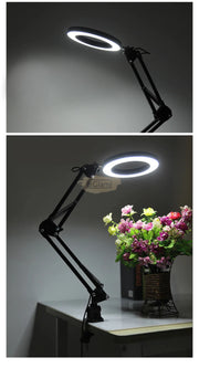 2-in-1 Design LED Magnifying Desk Lamp 160mm (3 lighting modes)