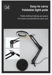 2-in-1 Design LED Magnifying Desk Lamp 160mm (3 lighting modes)