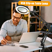 2-in-1 Design LED Magnifying Desk Lamp 160mm (3 lighting modes)