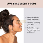 2-in-1 Edge Styling Control Brush & Comb | Black (price per piece) Hair Brush