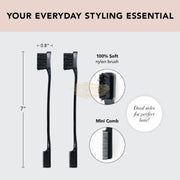 2-in-1 Edge Styling Control Brush & Comb | Black (price per piece) Hair Brush