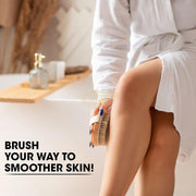 2-in-1 Exfoliating Wooden Brush | Oval Skin Care Brush