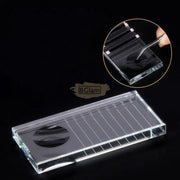 2-in-1 Glass Adhesive Palette Holder with Glue Groove for Eyelash Extension Lash Extension Accessories