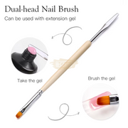 2-in-1 Nail Art Brush Pen with Spatula Nail Art Brush