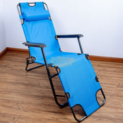 2-in-1 Outdoor Foldable Recliner Chair with Headrest 178*60*79cm Outdoor Chair