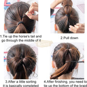 2 pcs Set Hair Braiding Tool & Pony Tail Maker Hair Bands