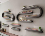 2 U-Shaped Nail Polish Wall-Mounted Rack Displays with 2 display bars - Black (rack only) Nail Polish Wall Display