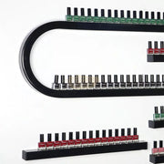 2 U-Shaped Nail Polish Wall-Mounted Rack Displays with 2 display bars - Black (rack only) Nail Polish Wall Display