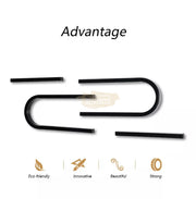 2 U-Shaped Nail Polish Wall-Mounted Rack Displays with 2 display bars - Black (rack only) Nail Polish Wall Display