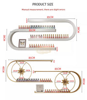 2 U-Shaped Nail Polish Wall-Mounted Rack Displays with 2 display bars - Black (rack only) Nail Polish Wall Display