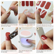 20 pcs Semi-Cured Gel Nail Strips | BSS-0062 Gel Nail Wraps