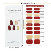 20 pcs Semi-Cured Gel Nail Strips | BSS-0062 Gel Nail Wraps