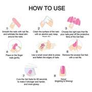 20 pcs Semi-Cured Gel Nail Strips | BSS-0070 Gel Nail Wraps