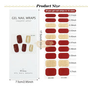 20 pcs Semi-Cured Gel Nail Strips | BSS-0162 Gel Nail Wraps