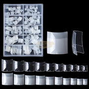 200pcs Half Cover Toe Nail Tips Short French Style Toe Tips