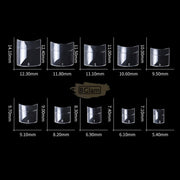 200pcs Half Cover Toe Nail Tips Short French Style Toe Tips