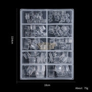 200pcs Half Cover Toe Nail Tips Short French Style Toe Tips