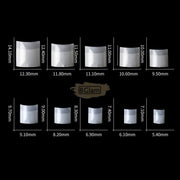 200pcs Half Cover Toe Nail Tips Short French Style Toe Tips