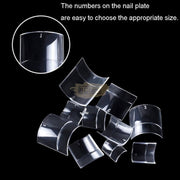 200pcs Half Cover Toe Nail Tips Short French Style Toe Tips