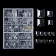 200pcs Half Cover Toe Nail Tips Short French Style Toe Tips