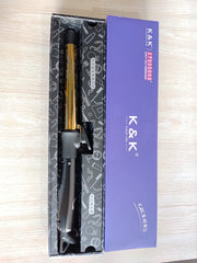 K&K 2 in 1 Professional Ceramic Hair Styler Straightener & Curler QY-2028 with LCD 45W | Black/Gold