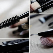 20pcs Black Makeup Brush Set | Professional Eye Face & Lip Brushes with Soft Bristles for Blending & Contouring Makeup