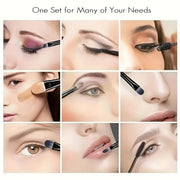 20pcs Black Makeup Brush Set | Professional Eye Face & Lip Brushes with Soft Bristles for Blending & Contouring Makeup