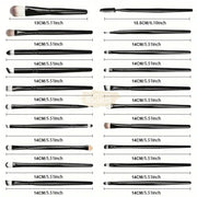 20pcs Black Makeup Brush Set | Professional Eye Face & Lip Brushes with Soft Bristles for Blending & Contouring Makeup