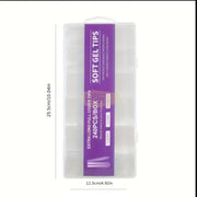 240 Purple Box Soft Gel Tips Extra Long Full Cover Soft Gel Tips