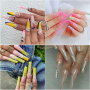 240pcs Pink Box Soft Gel Tips | Half Cover Extra Long Soft Gel Tips