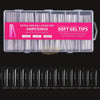 240pcs Pink Box Soft Gel Tips | Half Cover Extra Long Soft Gel Tips