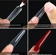 240pcs Soft Gel Tips Stiletto Extra Long Full Cover | Orange Box Soft Gel Tips