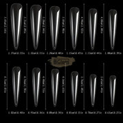 240pcs Soft Gel Tips Stiletto Extra Long Full Cover | Orange Box Soft Gel Tips